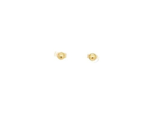 18K Yellow Gold Polished Ball Stud Earrings